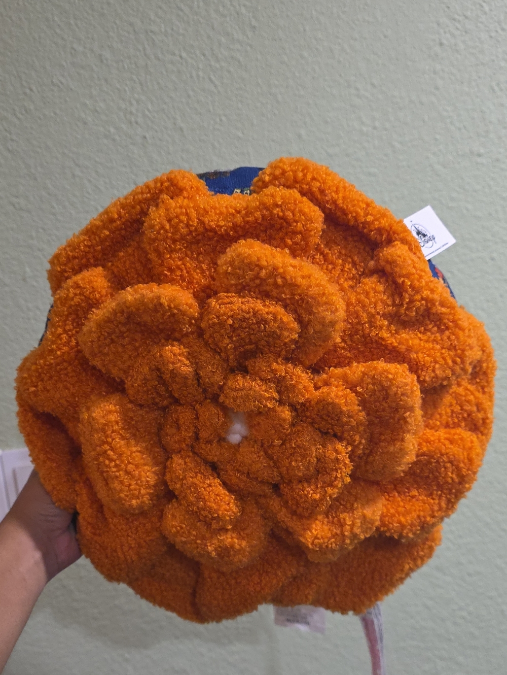 Disney Orange Plush Flower Kids Hat